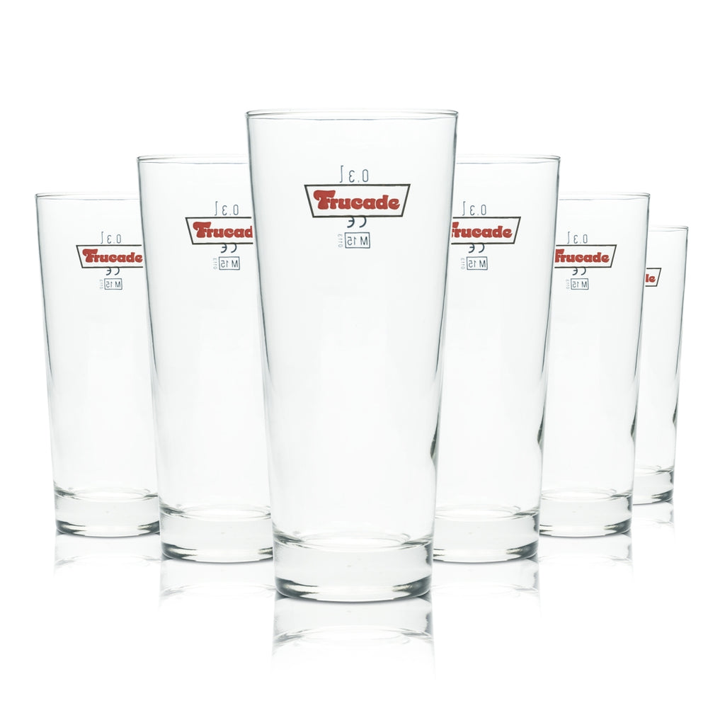 6 verres à soda Frucade 0,3 l, gobelets long drink, mélange de limonades régionales, verres pour la restauration