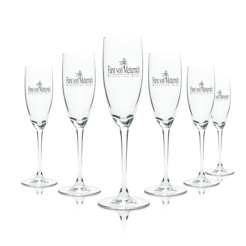 6x Verres à champagne Fürst von Metternich 0,1 l Flûte à champagne Verres à pied Flûte