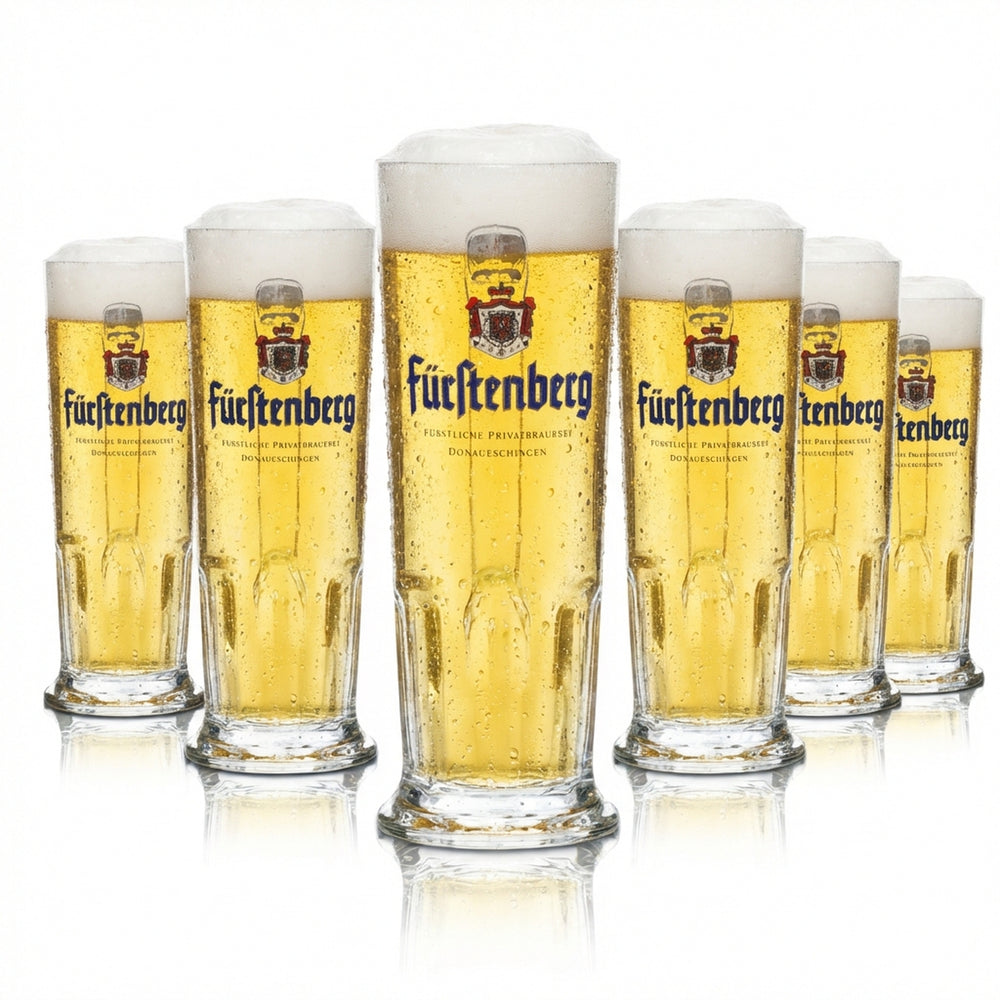 6 verres à bière Fürstenberg 0,3 l, chope Seidel avec anse