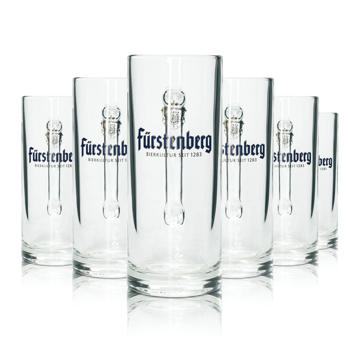 6 verres à bière Fürstenberg 0,3 l, chopes Seidel Rastal, verres à anse, brasserie Beer Bar