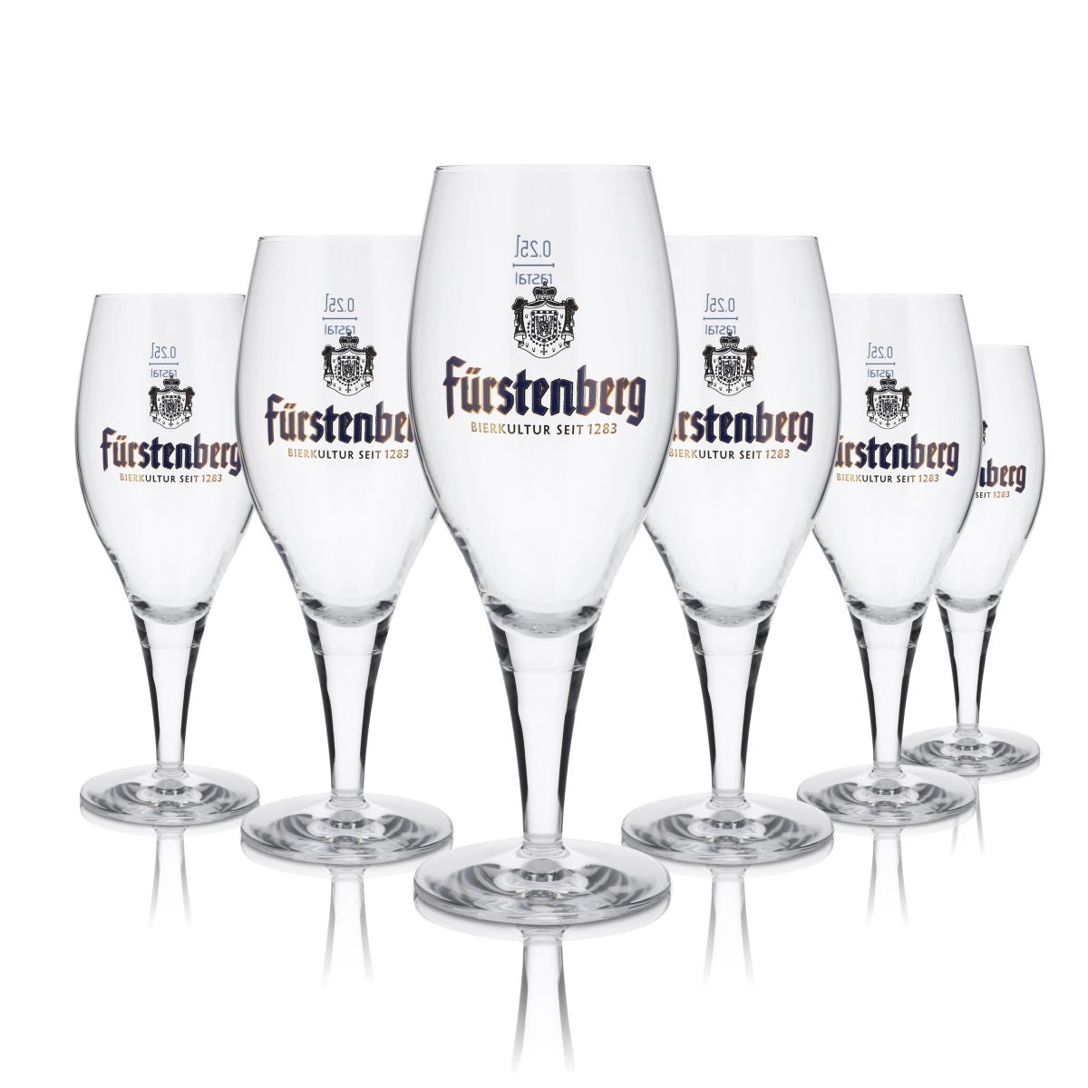 6 verres Fürstenberg 0,25 l, verres à bière, verres à bière blonde, set de verres, brasserie, restauration