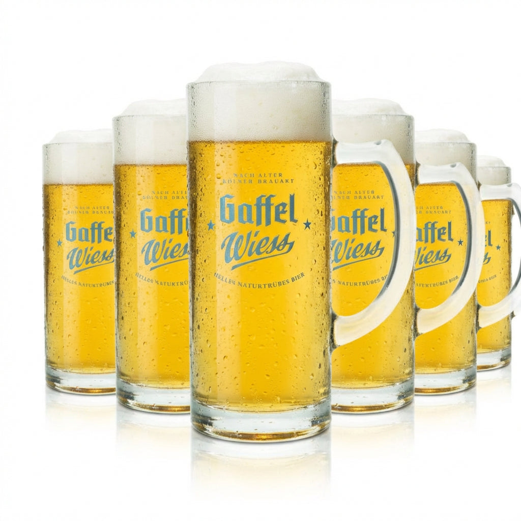 6x Gaffel Verre à bière 0,3l Chope à bière Helles Wiess Humpen Seidel Verres de brasserie – Vue 4