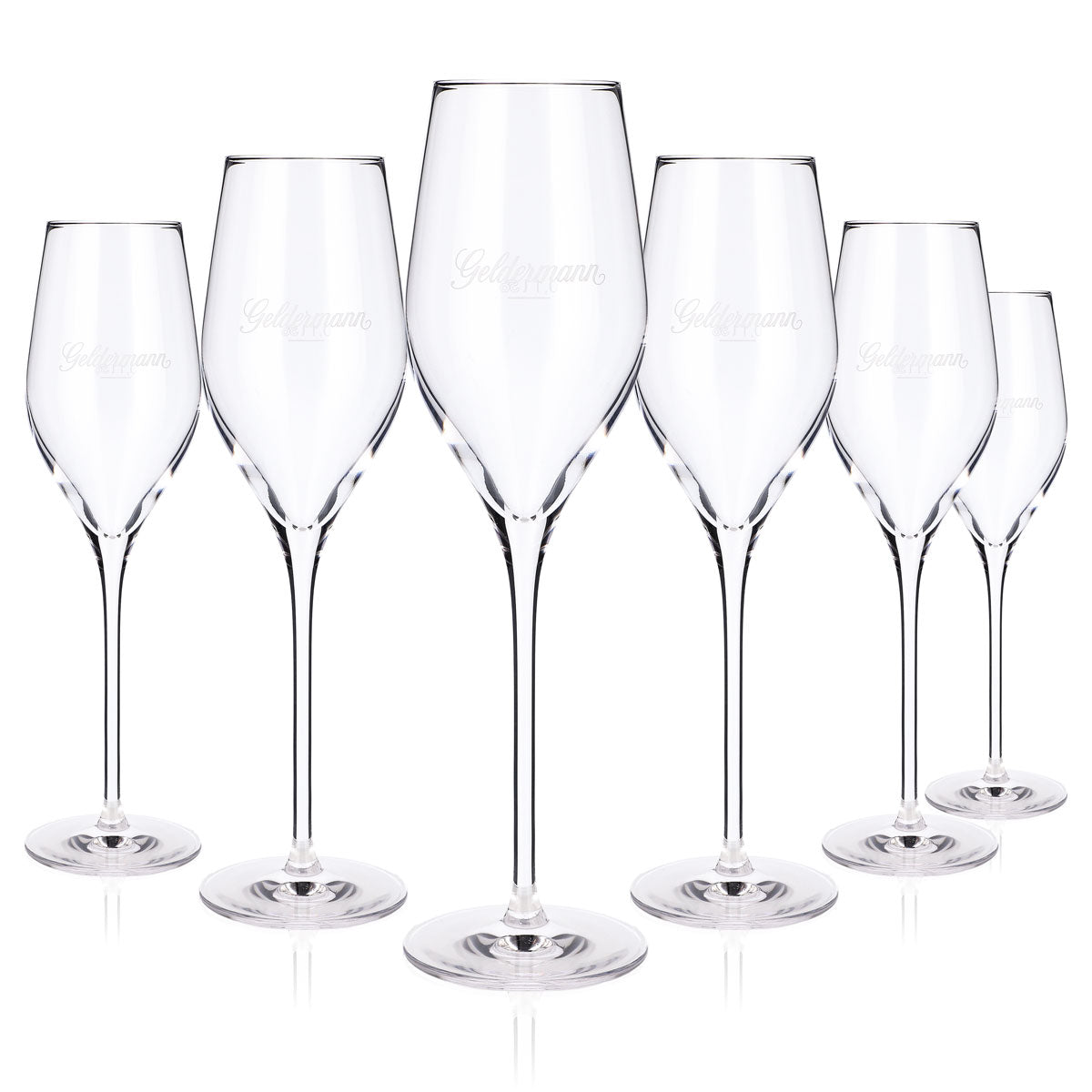 6x Verres à champagne Geldermann Verres à champagne Stölzle Flûte Calibrage à 0,1 l Contenance 0,265 l Long pied – Vue 5