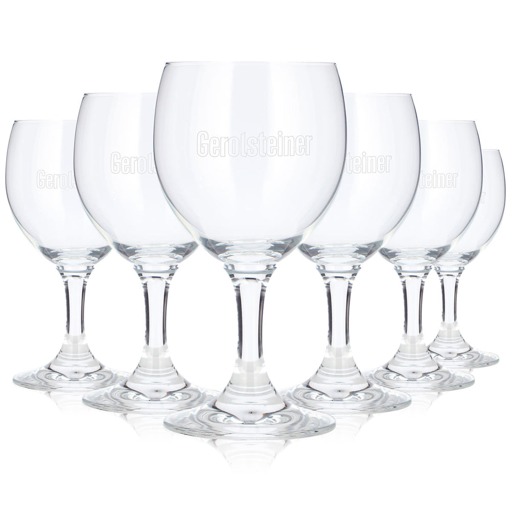 6 verres à bière Gerolsteiner de 0,25 l, forme tulipe (lot de 6)