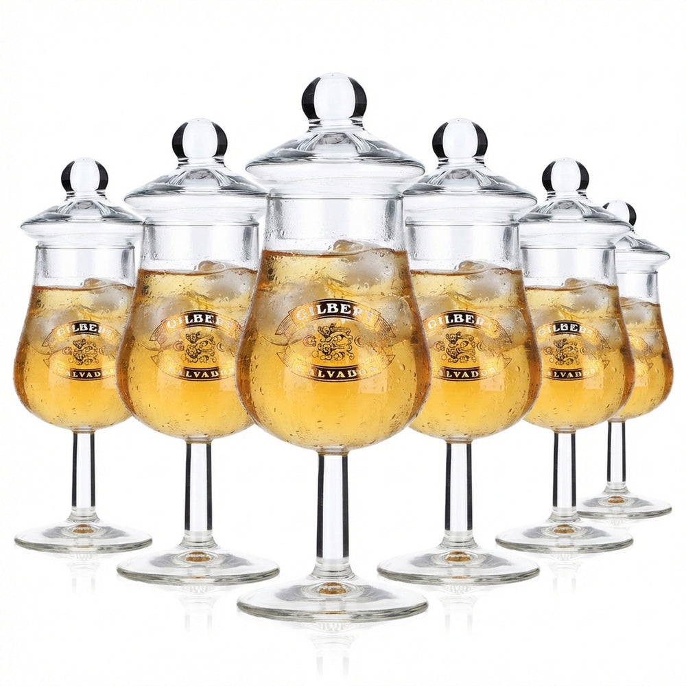 6x Gilbert Calvados Calvados Verres Verres à dégustation avec couvercle