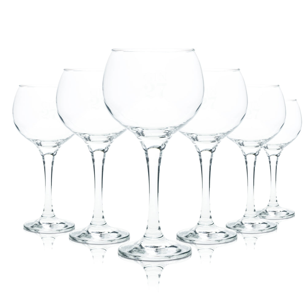 6x Gin27 Verre à gin Verre ballon 27 Verres Coppa Cocktail Longdrink 40cl Tonic Tige