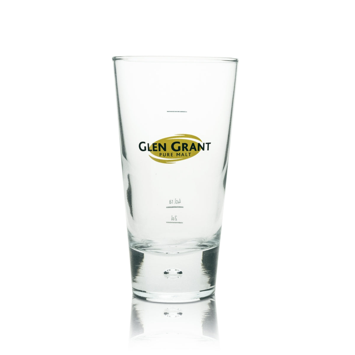 6 verres à whisky Glen Grant Longdrink avec bulle d'air et logo jaune – Vue 2