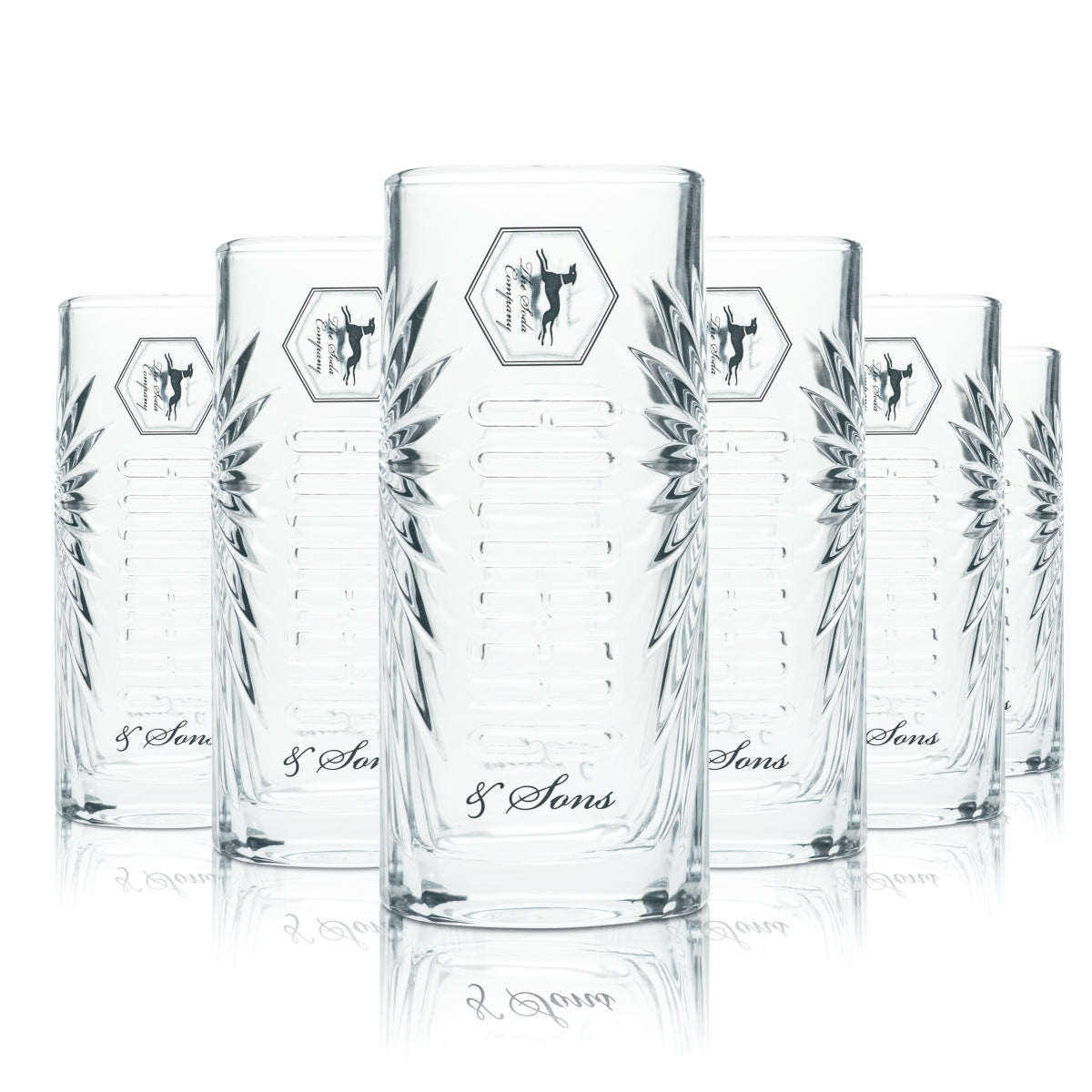 6 verres Goldberg 0,3 l Verres à cocktail Longdrink Relief Contour High Ball