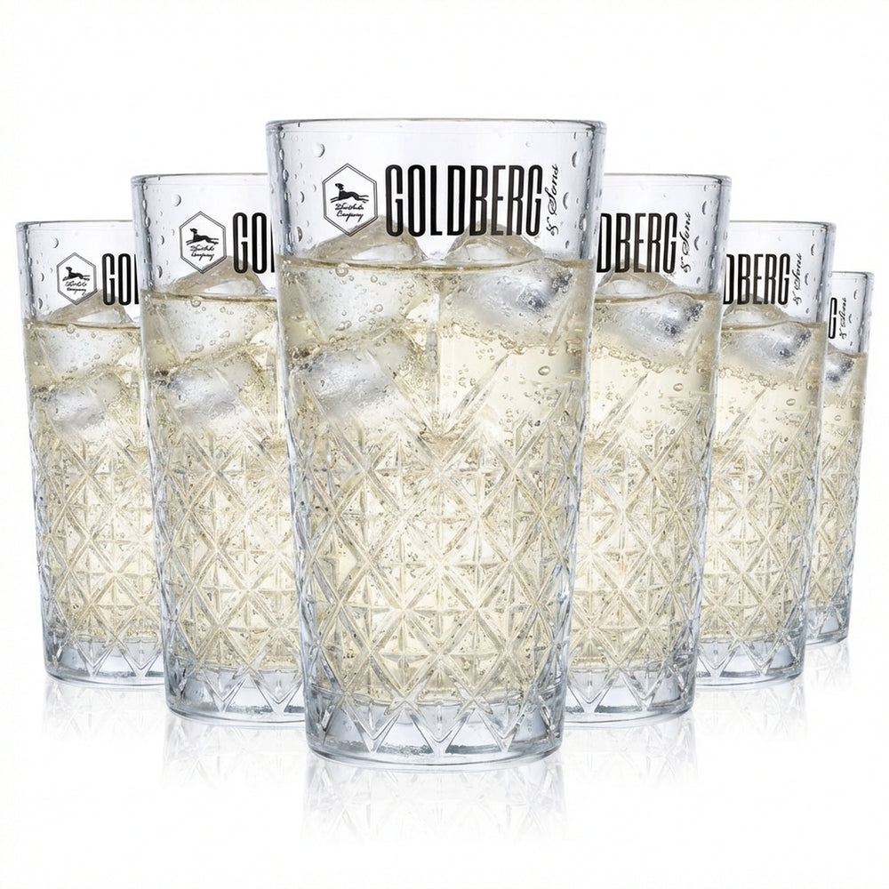 6 verres à boisson Goldberg 0,36 l Verres à long drink Verres en relief  Timeless