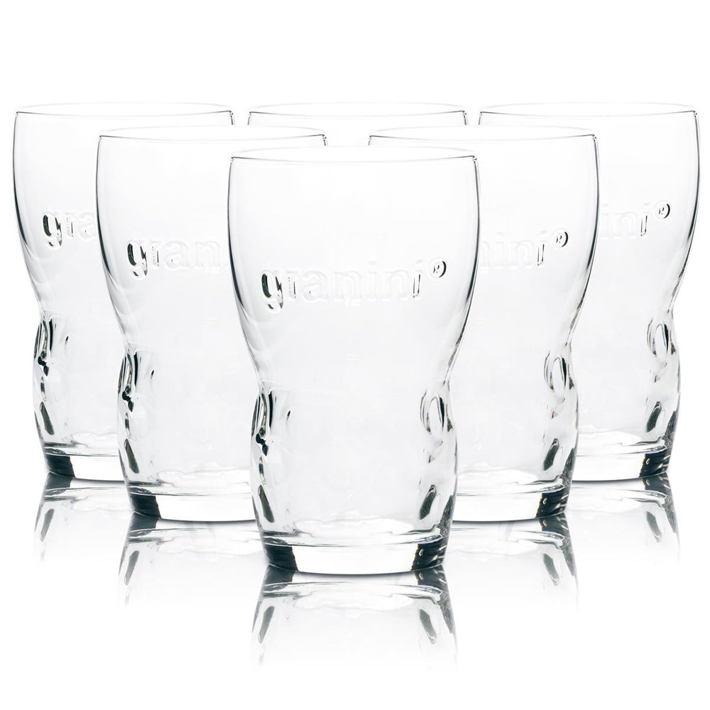 6 verres Granini 0,2 l, contour, jus, eau, limonade, cocktail, verres à long drink, restauration