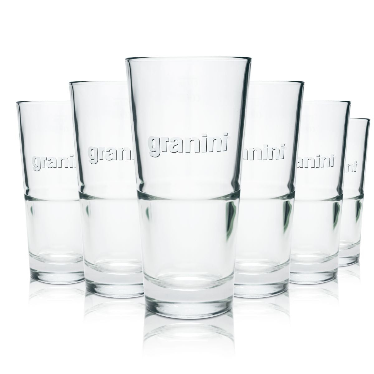 6 verres Granini 0,5 l Verres à long drink Verres à cocktail Verres à boire Forme en V Étalonnés