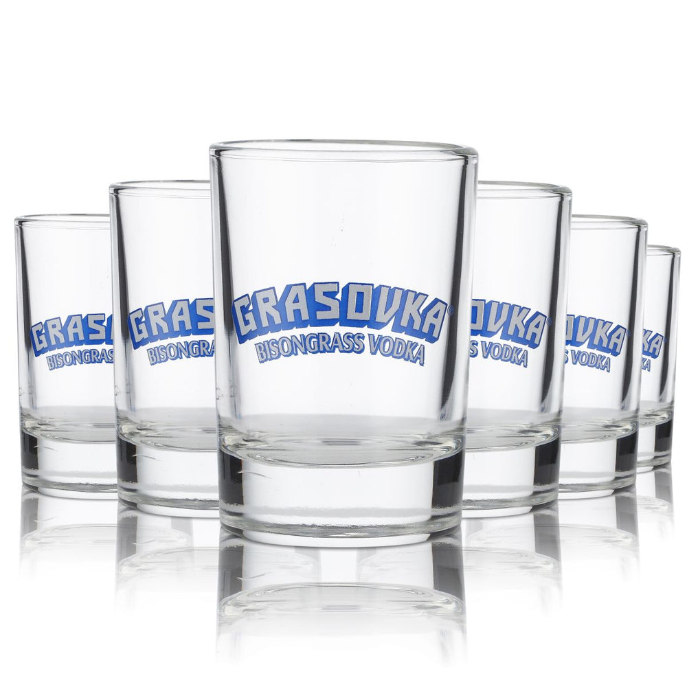 6x Grasovka verre 6cl verre à liqueur shot verre court stamper set verres vodka liqueur
