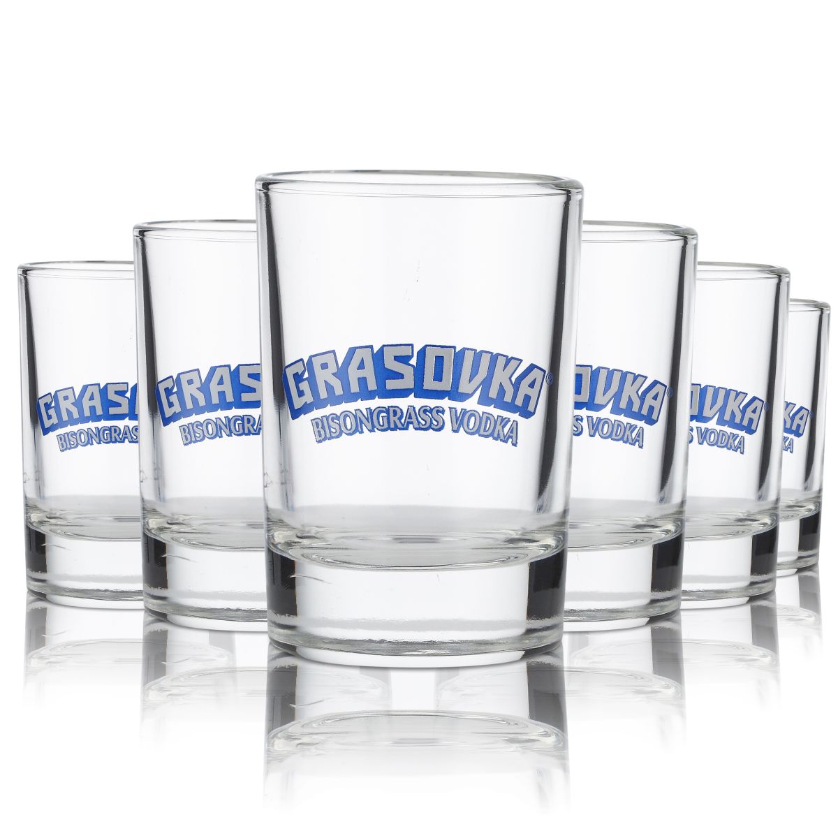 6x Grasovka verre 6cl verre à liqueur shot verre court stamper set verres vodka liqueur