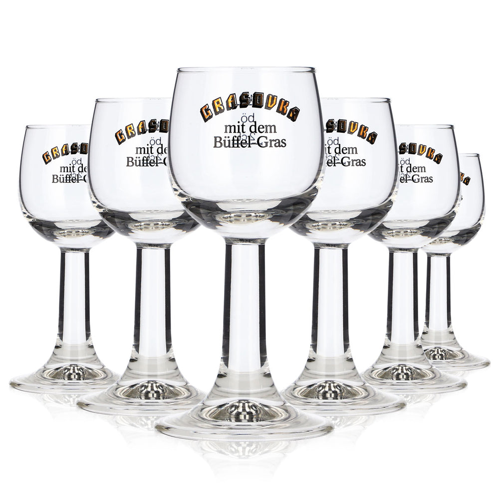6 verres à vodka Grasovka de 4 cl (verres à shot, verres à schnaps, verres à liqueur, verres à digestif) (lot de 6)