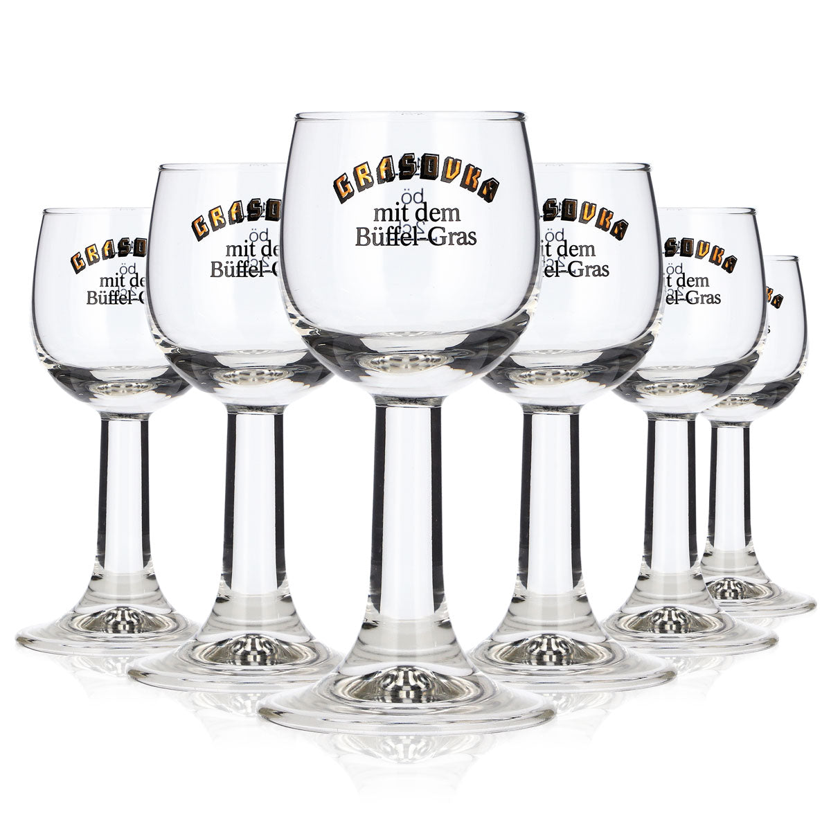 6 verres à vodka Grasovka de 4 cl (verres à shot, verres à schnaps, verres à liqueur, verres à digestif) (lot de 6)