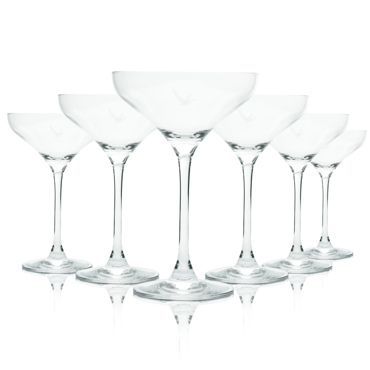 6 verres Grey Goose 0,15 l, coupe, pied, verres à apéritif, long drink, restauration
