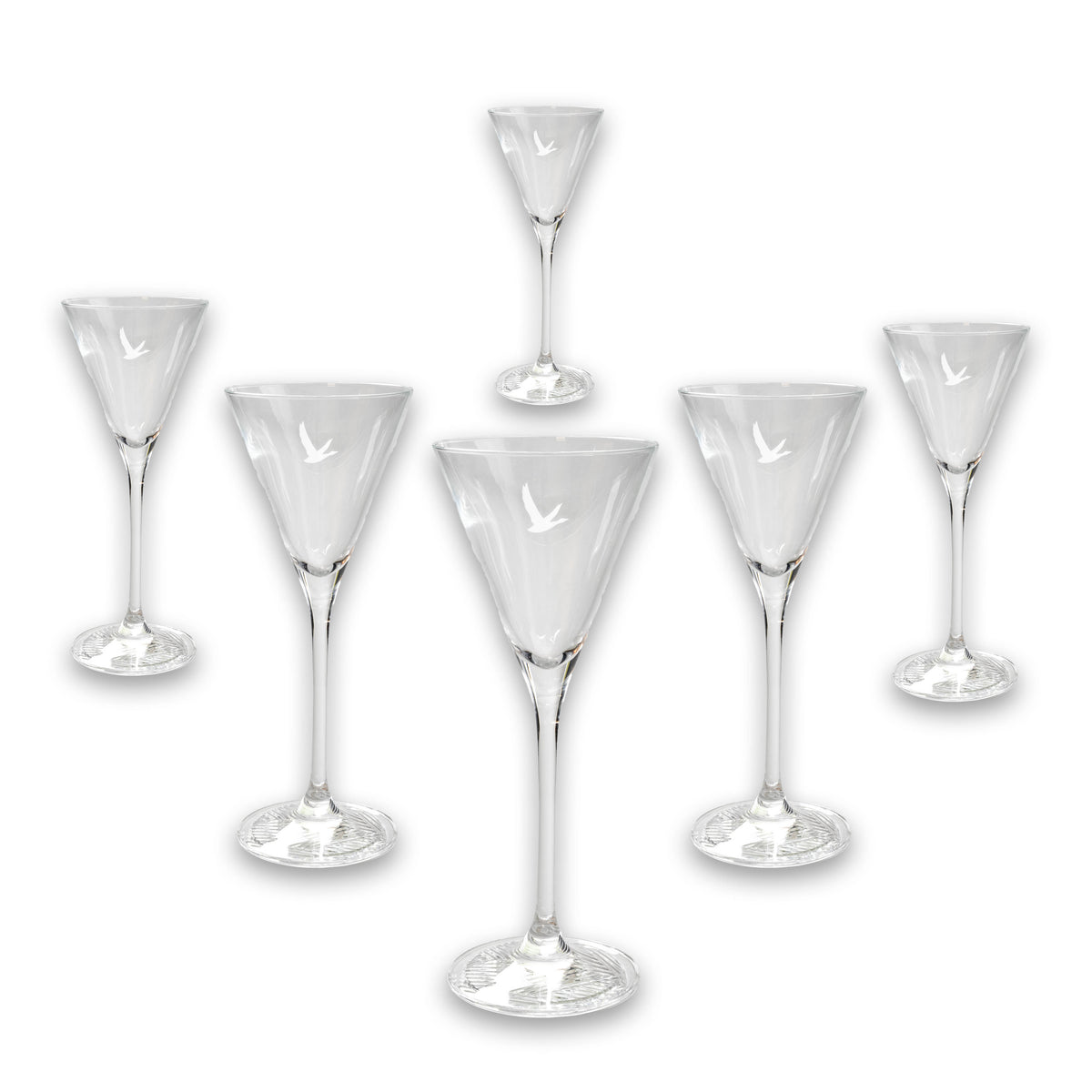 6 verres à vodka Grey Goose Le Fizz  à fond cannelé