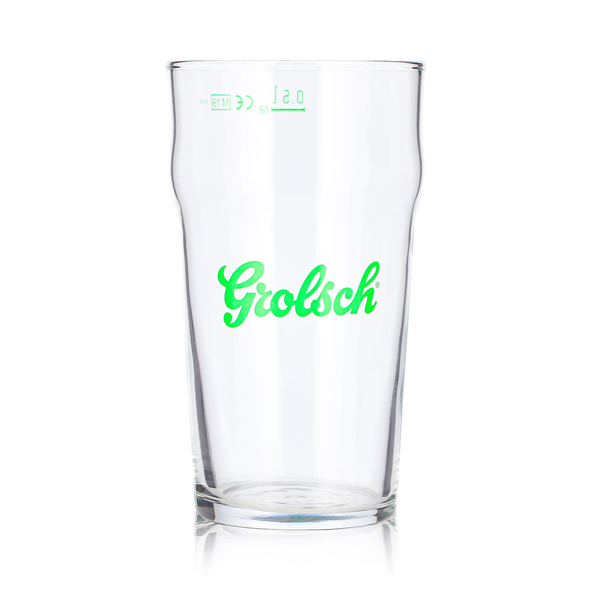 Lot de 6 verres à bière Grolsch de 0,5 l, verre profilé avec logo vert Rastal – Vue 3
