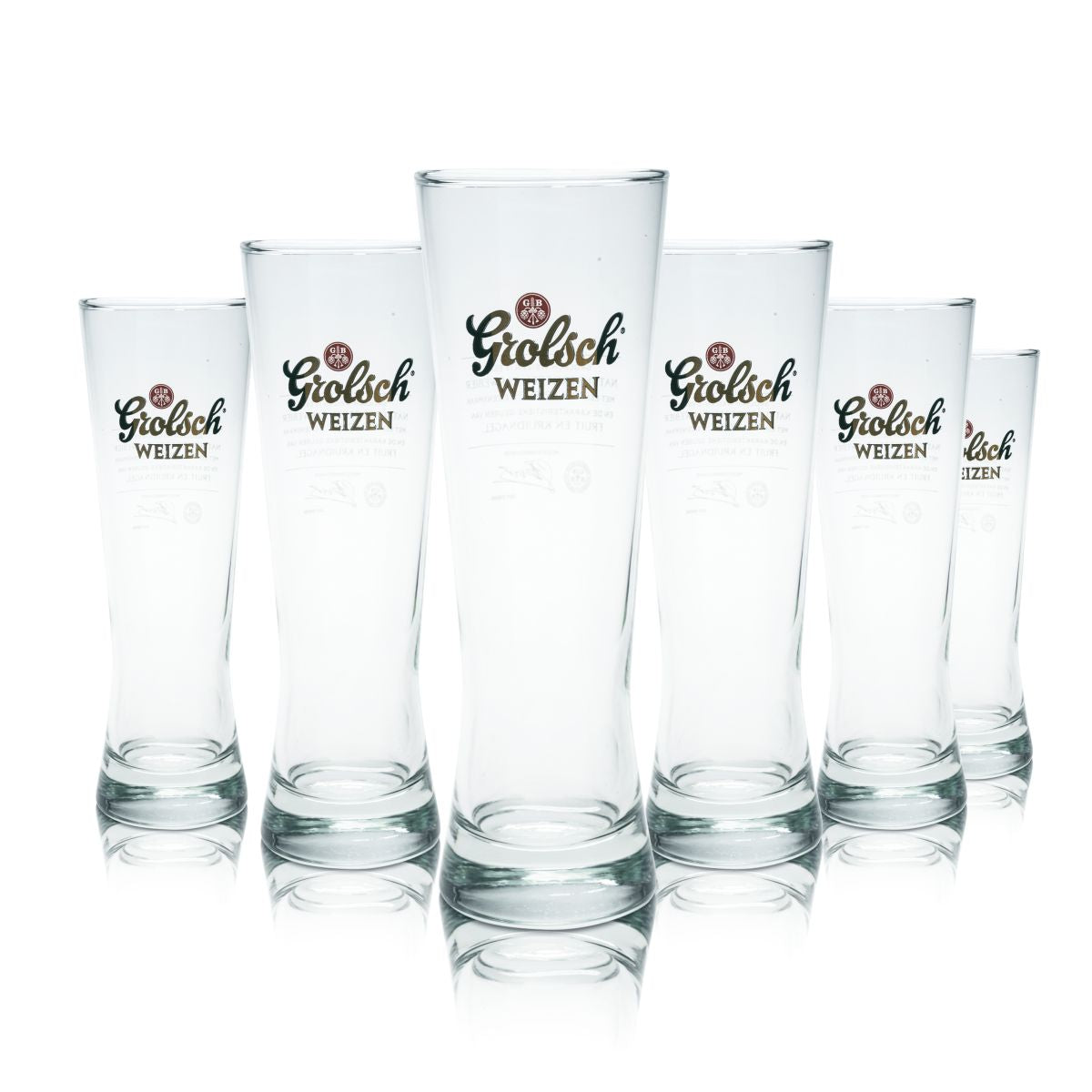 6x Grolsch Verre 0,3 l Verre à bière blanche Verres à bière Set Verres à bière blanche Brasserie
