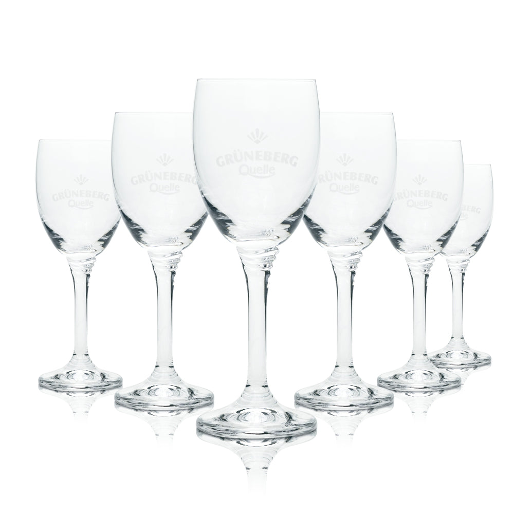 6x Verres à eau Grüneberg Sahm 0,2 l Verres à pied pour eau minérale Gastro Bar