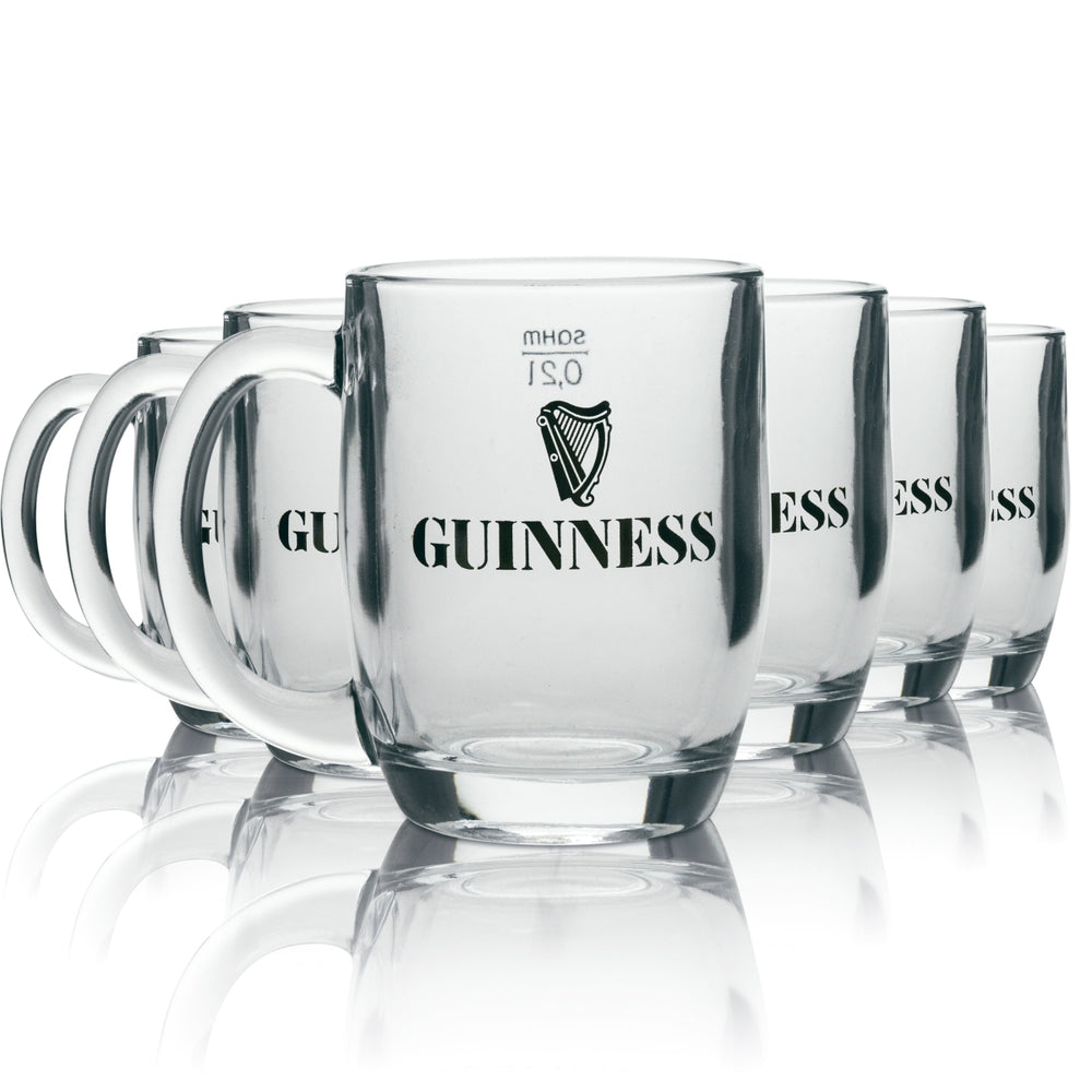 6 verres à bière Guinness avec anse, 200 ml, sahm