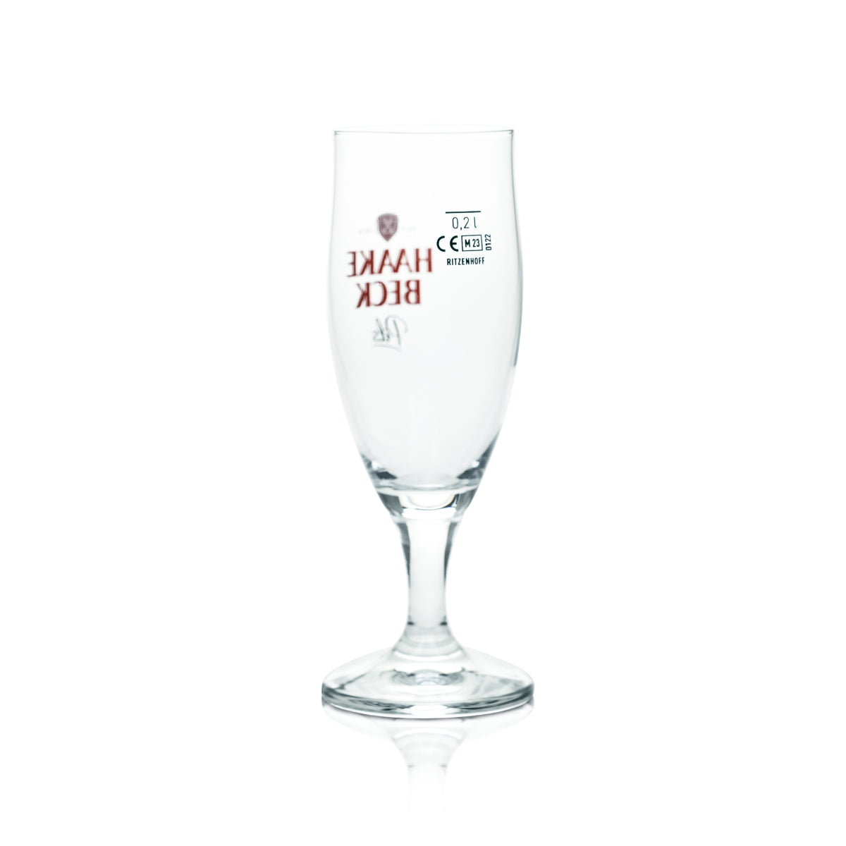 6 verres Haake Beck 0,2 l Pils Tulipe Draft Beer Glases Brasserie Gastronomie Calibrés – Vue 3