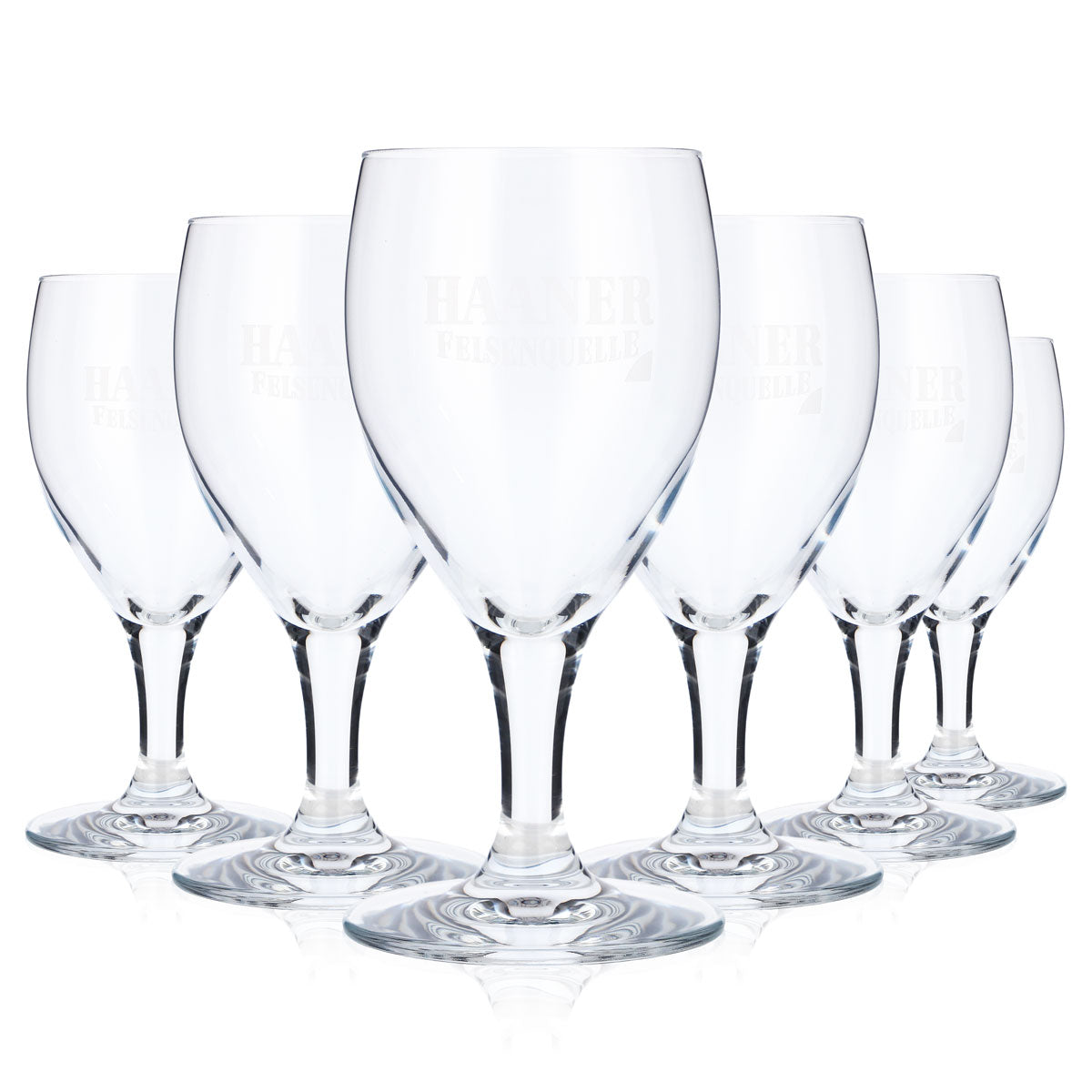 6x verres à pied Haaner Felsenquelle Verres à eau Verre à eau 0,18 l Calice – Vue 5