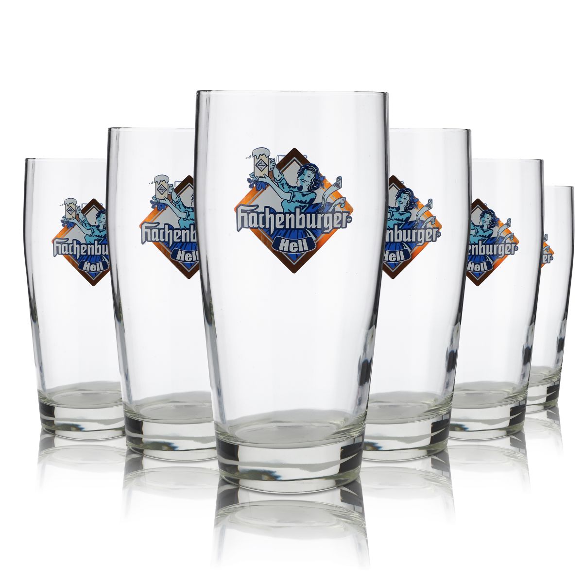6 verres Hachenburger 0,5 l de bière blonde Willi Becher Set de verres Brasserie Gastronomie