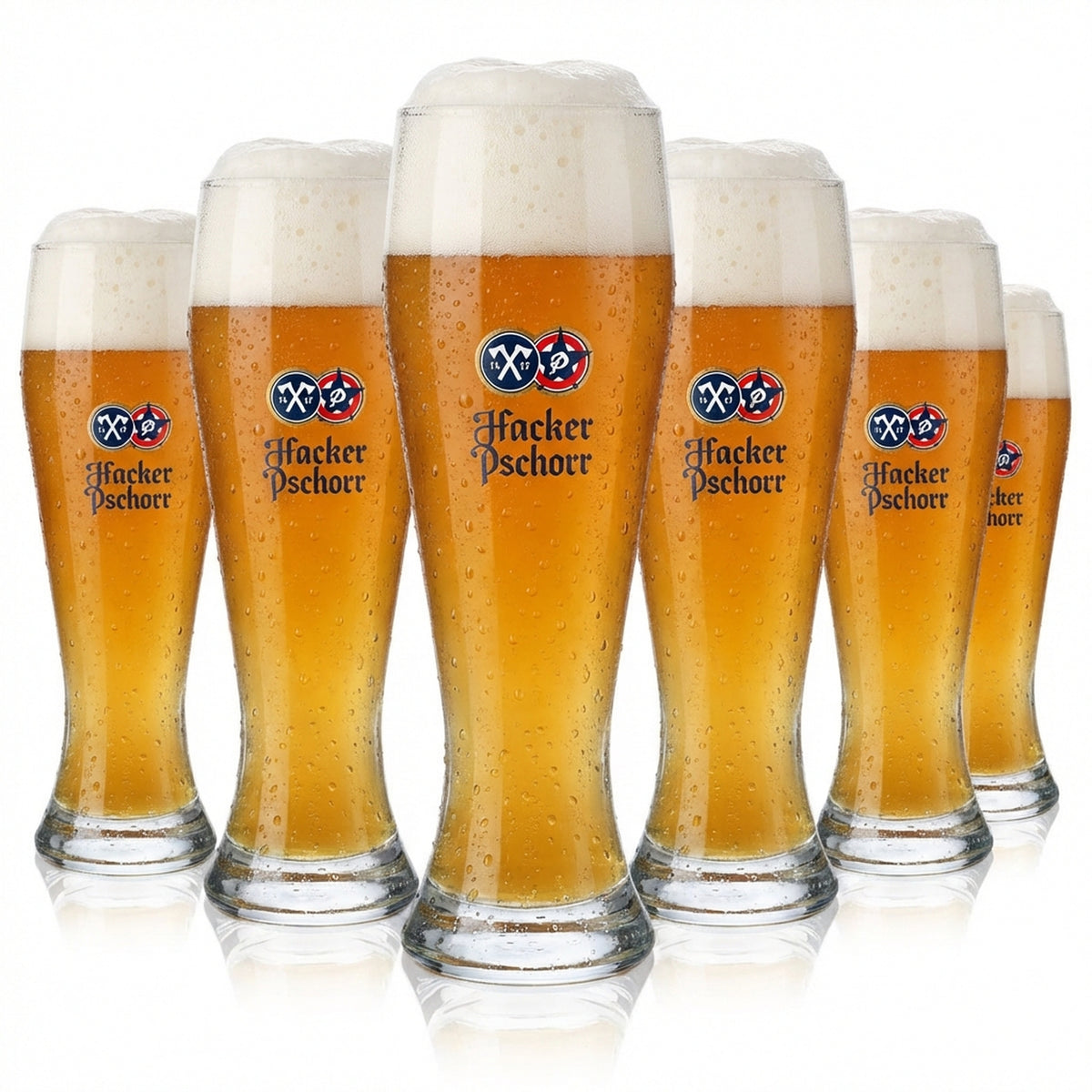 6 verres à bière Hacker Pschorr 0,5 l Verre à bière blanche « Spitzingsee » Rastal