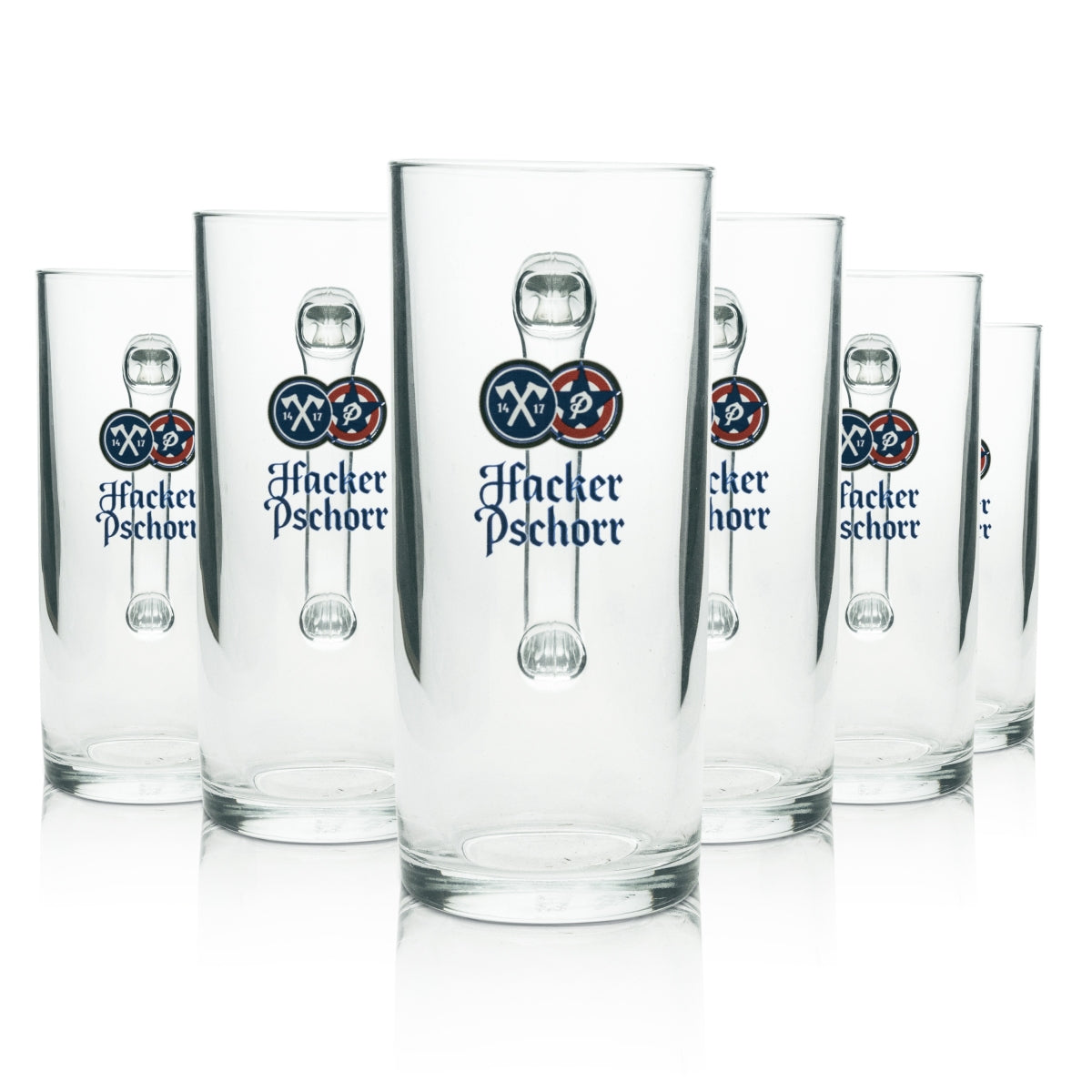 6 chopes à bière Hacker Pschorr 0,5 l Sahm
