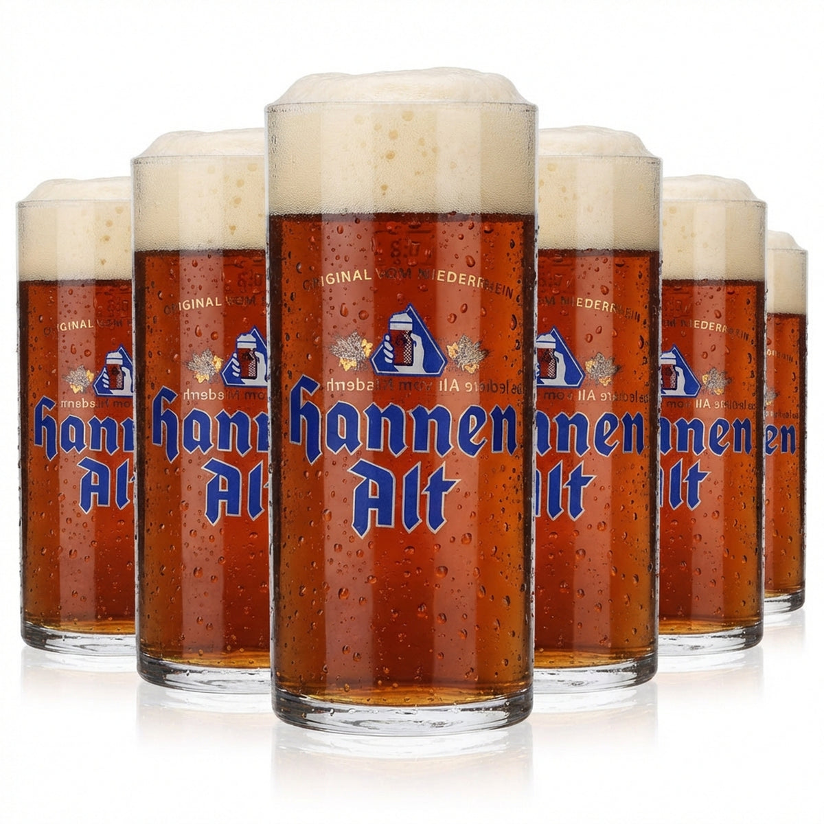 6 verres à bière Hannen Alt Bier, verre droit 0,3 l