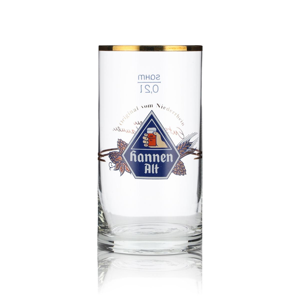 6 verres à bière Hannen Alt 0,2 l Verre à bière Alt Willi Becher Goldrand Brasserie – Vue 2