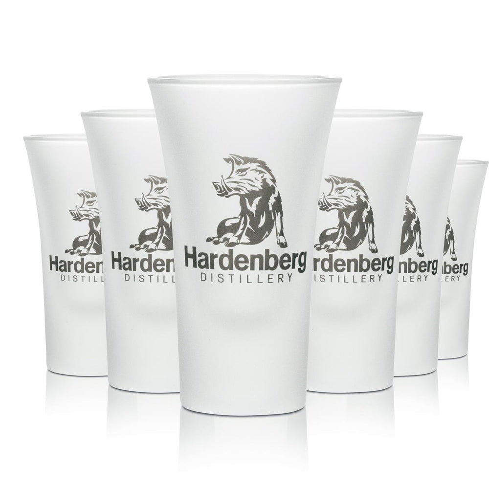 6 verres à shot en verre dépoli 4 cl de la distillerie Hardenberg