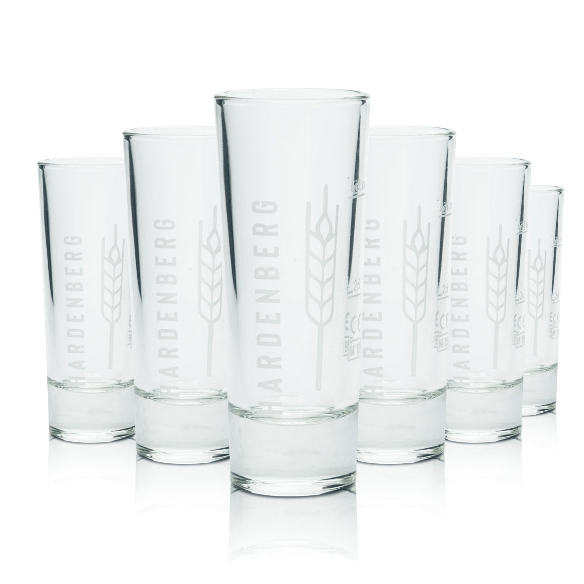 6x Verres à schnaps Hardenberg Korn 2 cl 4 cl Verres à shot Stamper Gastro Chêne