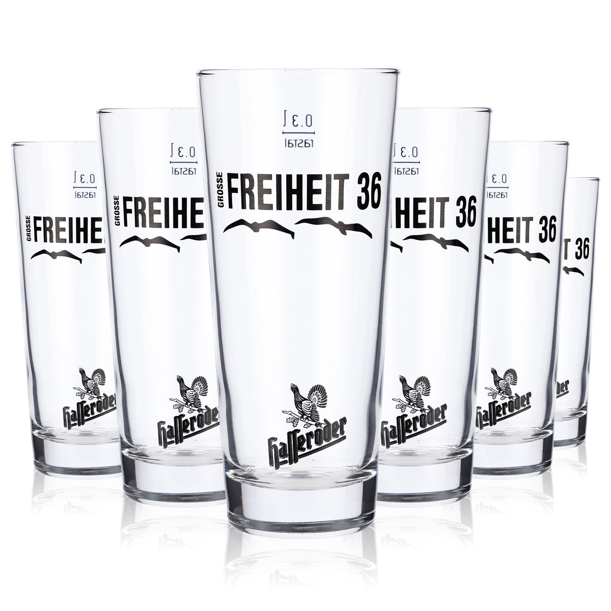 6 verres à bière Hasseröder Verres à bière 0,3 l Willibecher Große Freiheit 36 – Vue 5
