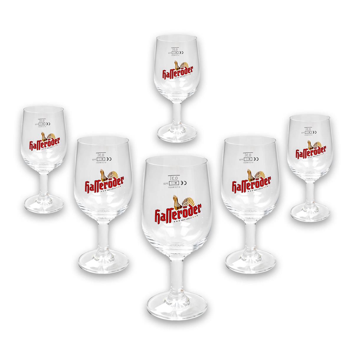 6 verres à bière Hasseröder 0,3 l