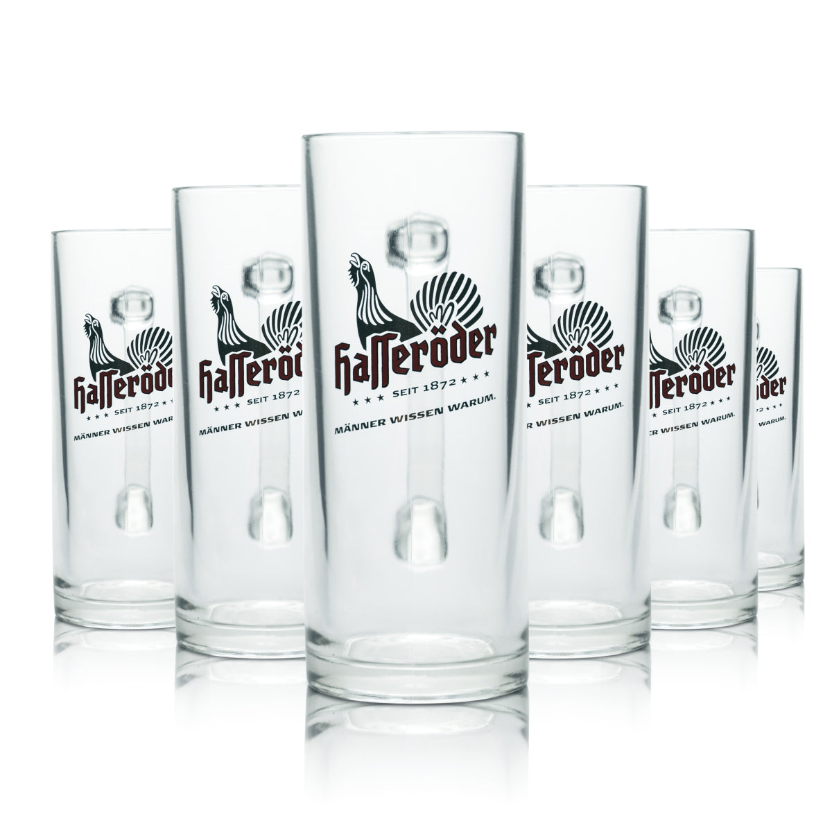 6x Hasseröder verre 0,5 l chope à bière Pilsener Seidel verres brasserie gastronomique calibré