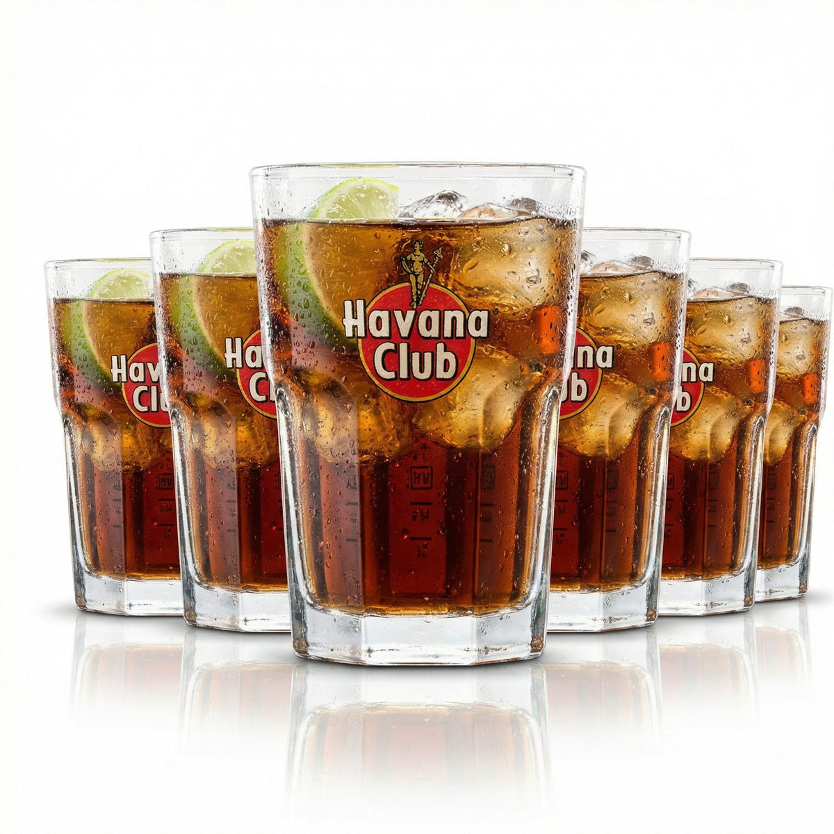 6 verres à long drink Havana Club 0,34 l – Set cocktail Cuba Libre avec trait de jauge – Vue 2