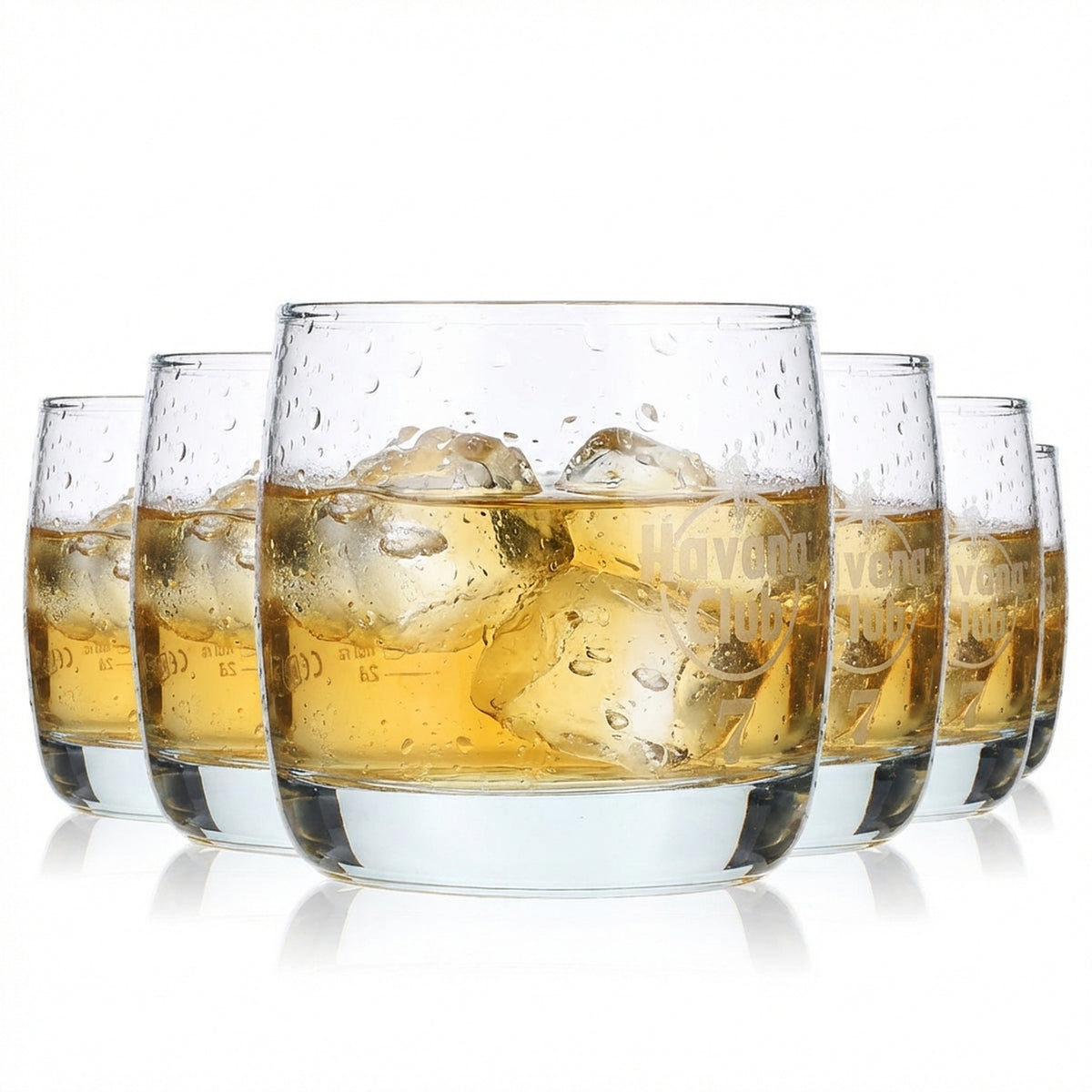 6 verres à rhum Havana Verres à rhum bombés Tumbler 310 ml Club 7