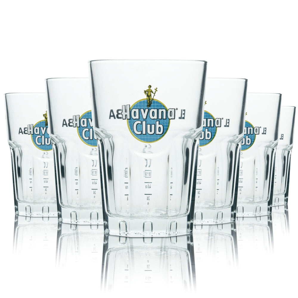 6x Havana Tiger Verre 0,34 l Édition spéciale limitée Set de verres à long drink Bleu