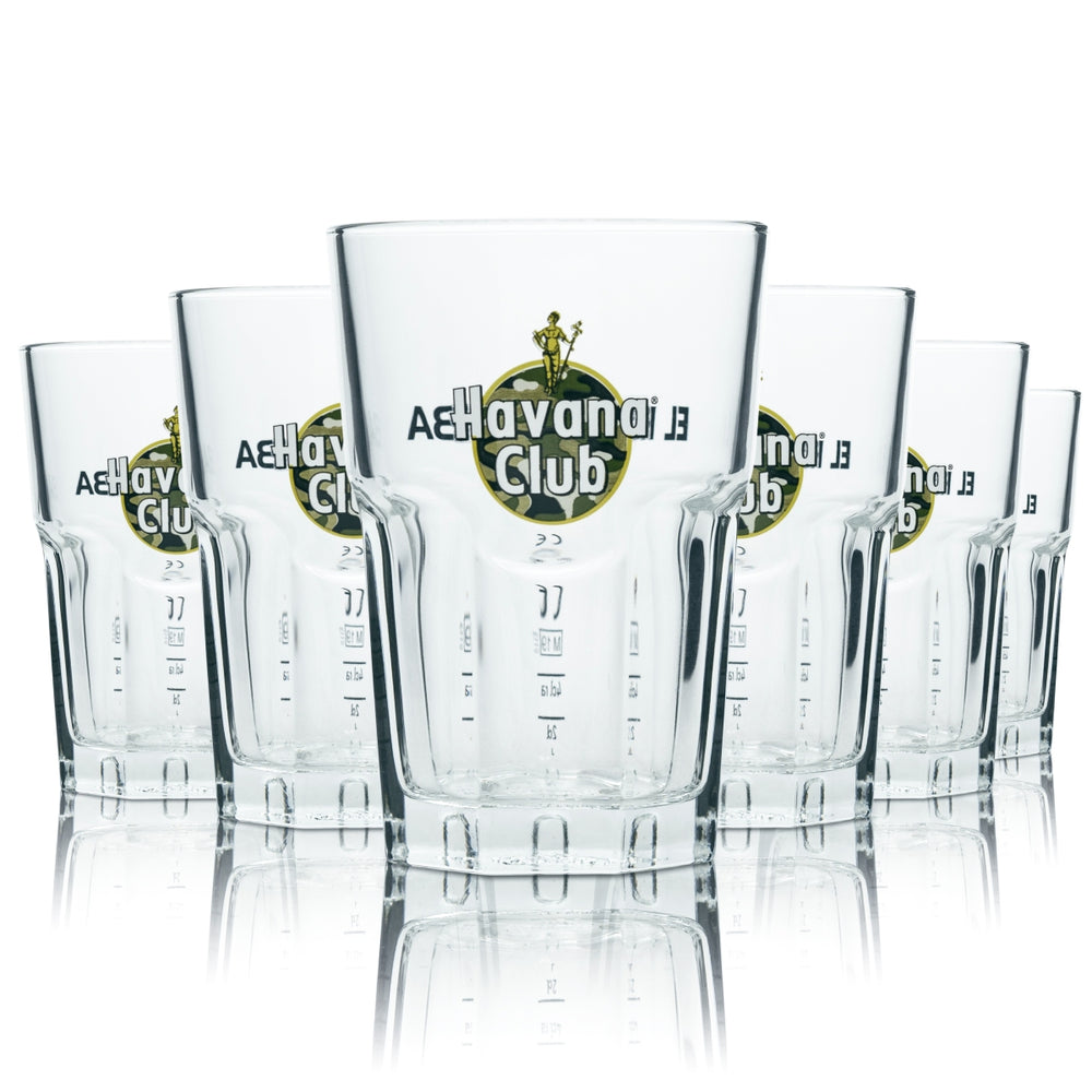 6 verres Havana Tiger 0,34 l, édition spéciale limitée, verres à long drink, camouflage