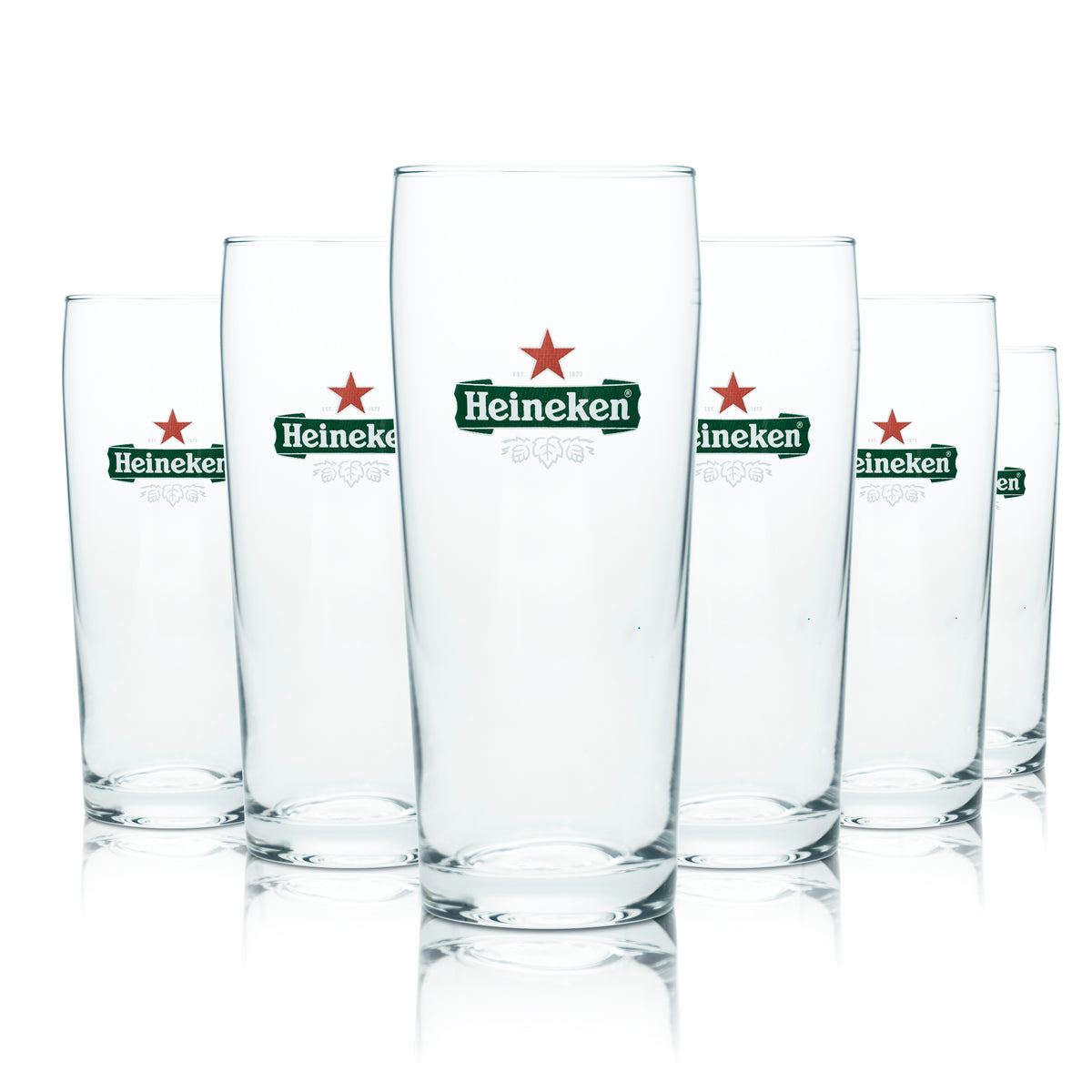 6 verres à bière Heineken 0,22 l, verres à pied, verres à bière, bar, pub, pinte, pinte de bière – Vue 4