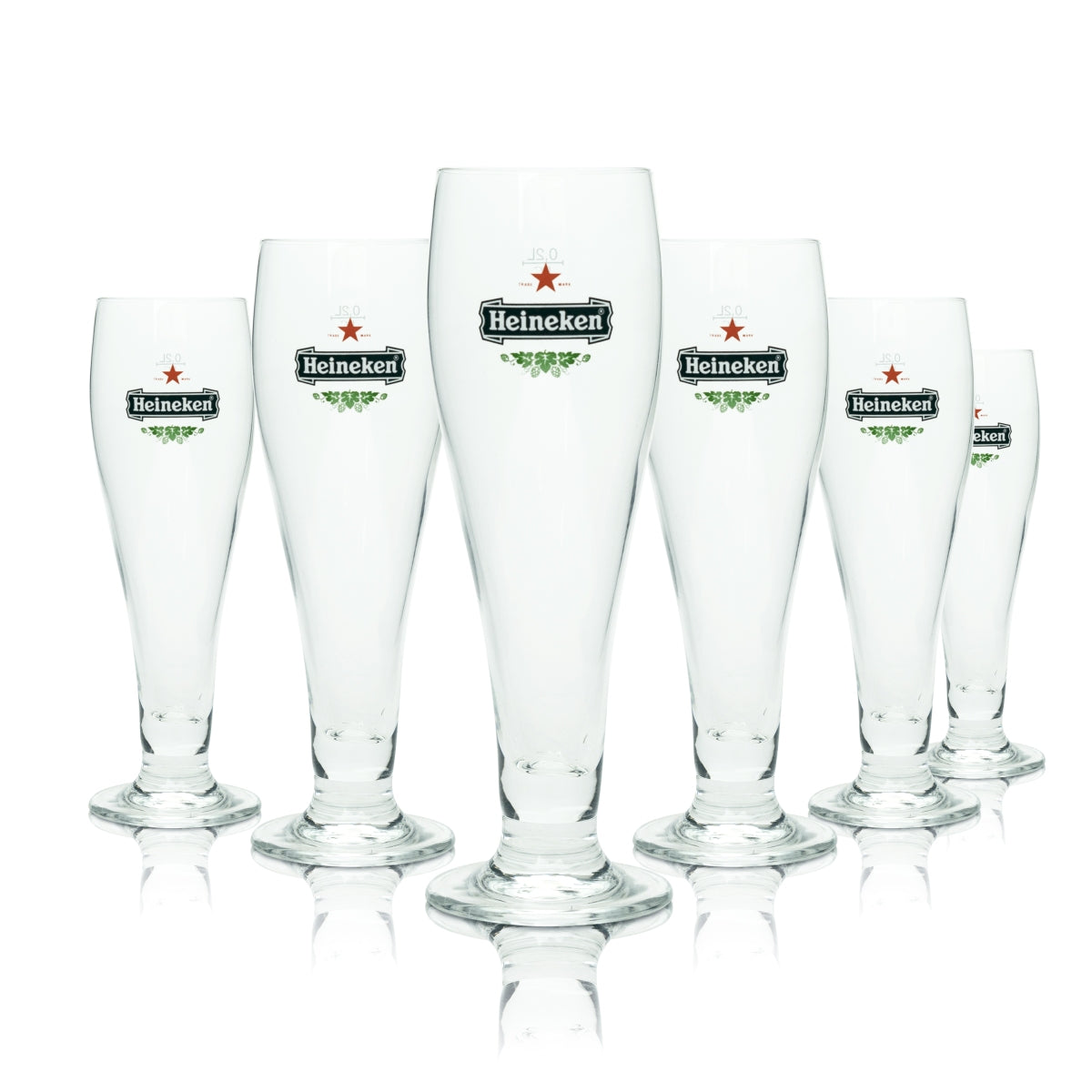 Heineken Beer Bar Bundle Set I comprenant 6 verres à bière 0,2 l, 100 sous-verres et un décapsuleur – Vue 3