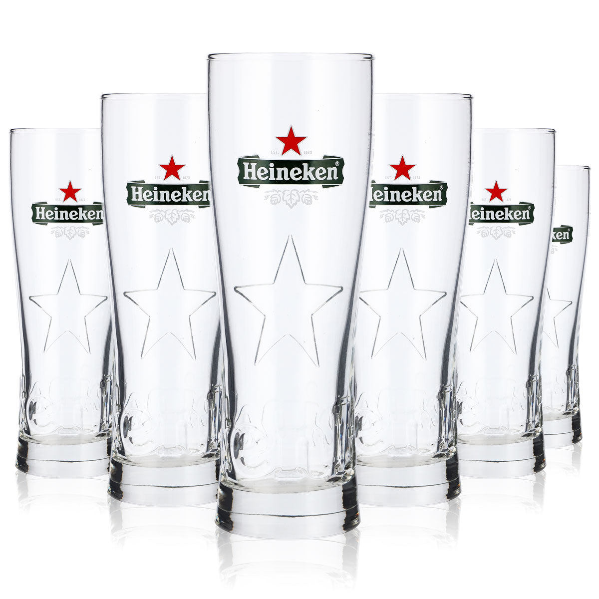 6 verres à bière Heineken 0,3 l « Star » Verres à bière Verres à bière Verres à relief Gobelet/coupe ARC – Vue 7