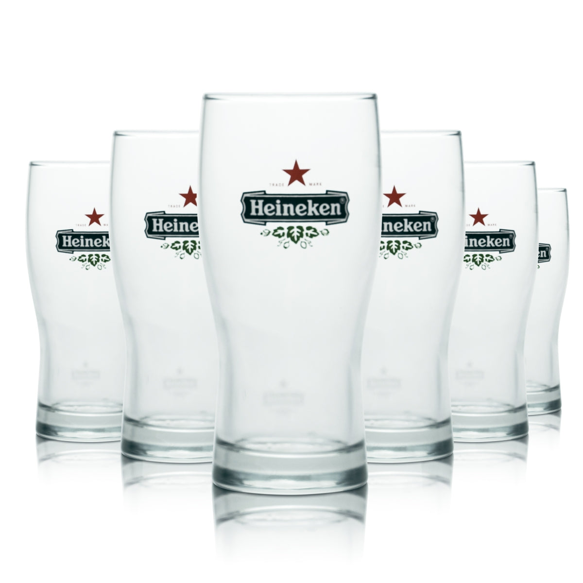 6 verres Heineken 0,25 l, verres à bière, verres à pied, verres Galaxy 25, brasserie Gastro Eiche