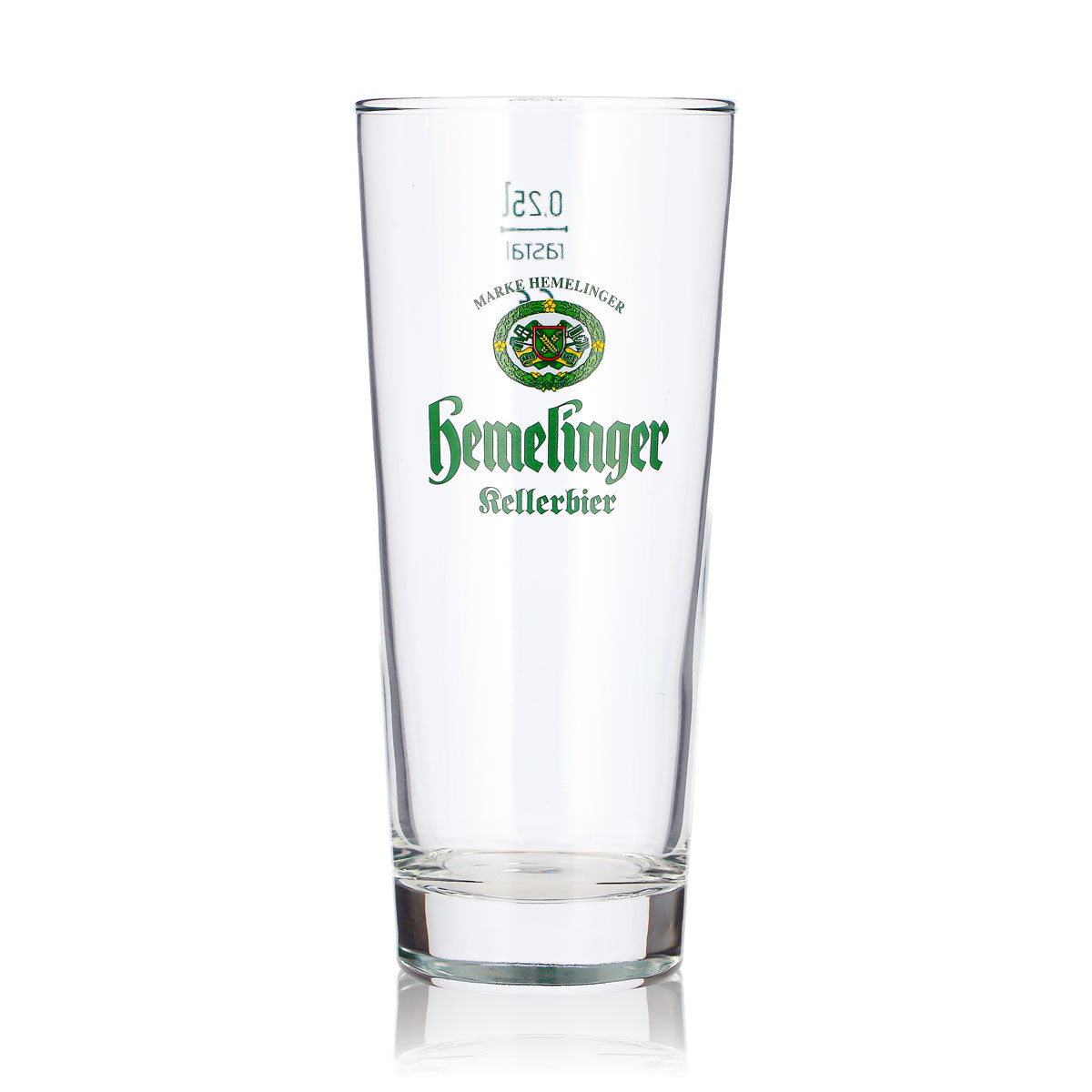 Lot de 6 verres à bière Hemelinger de 0,25 l, type long drink, avec logo vert « Rastal Kellerbier » (lot de 6) – Vue 2