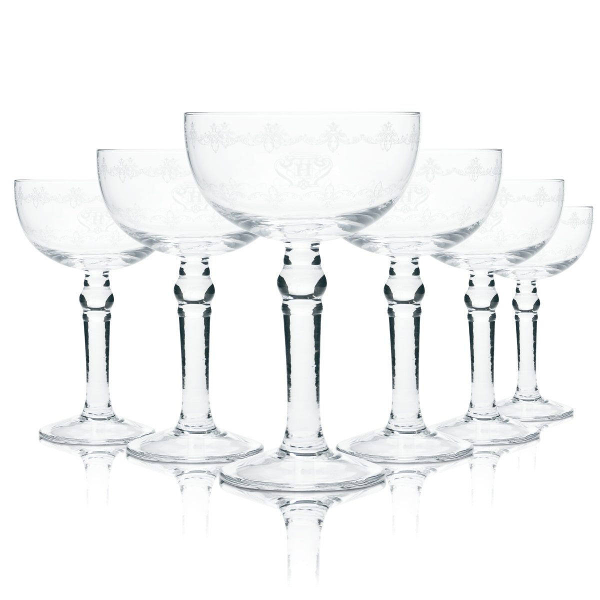 6 verres à gin Hendricks 0,2 l, forme calice, design coupe, pour cocktails long drink et tonic