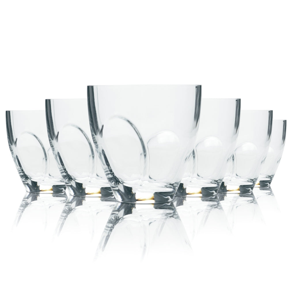6 verres à cognac Hennessy XO Fine 0,2 l, verre tumbler avec poignée encastrée et relief whisky
