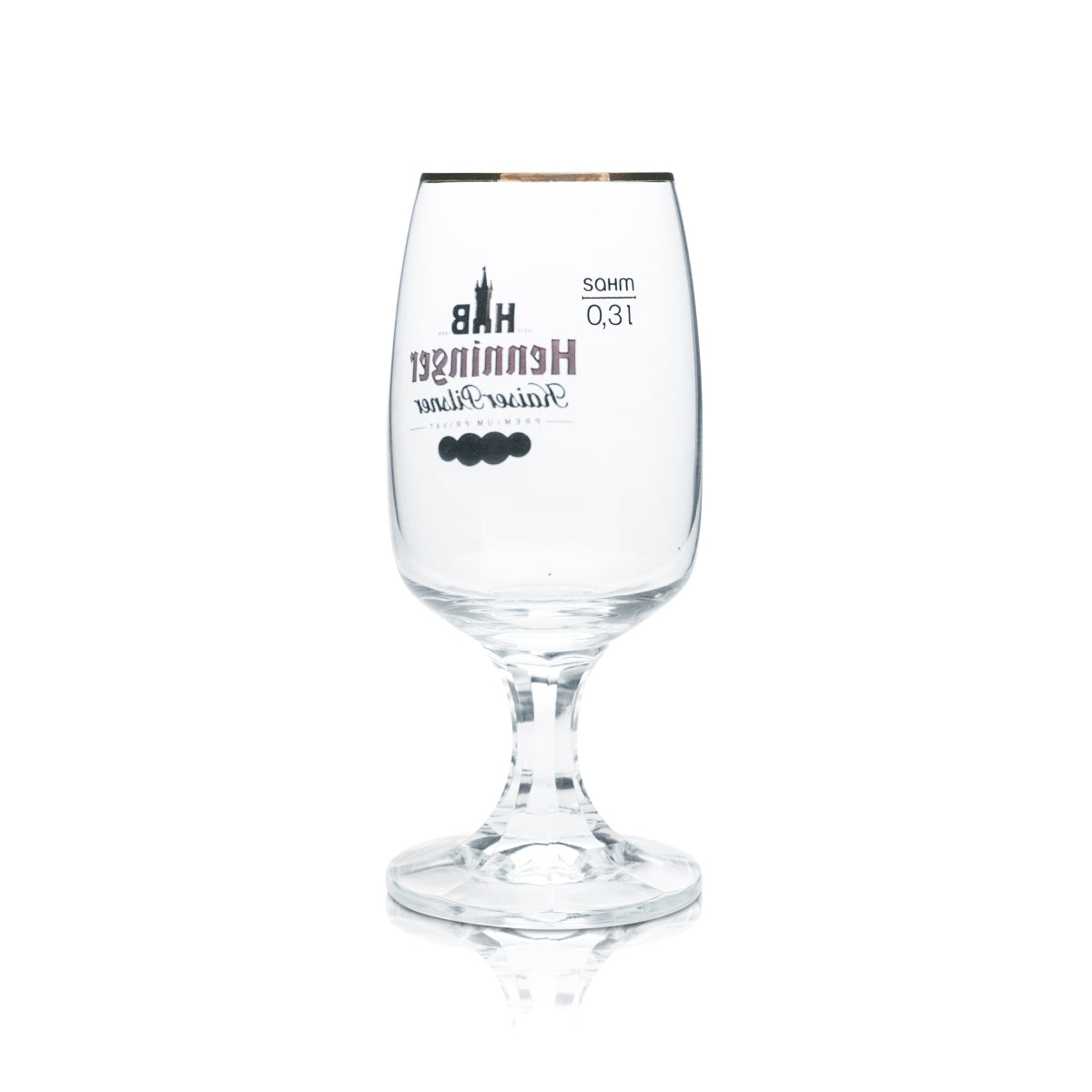 6 verres à bière Henninger 0,3 l, forme tulipe, bord bronze, verres Kaiser Pils Gastro Bar – Vue 3