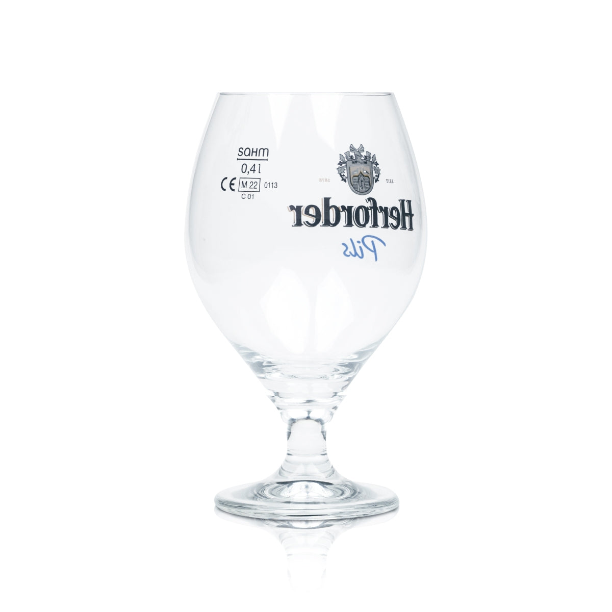 6 verres à bière Herforder 0,4 l, forme tulipe, pied, brevetés – Vue 3